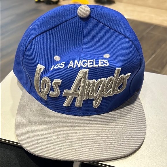Flag and Symbol Other - Blue and Gray Los Angeles Snapback Hat